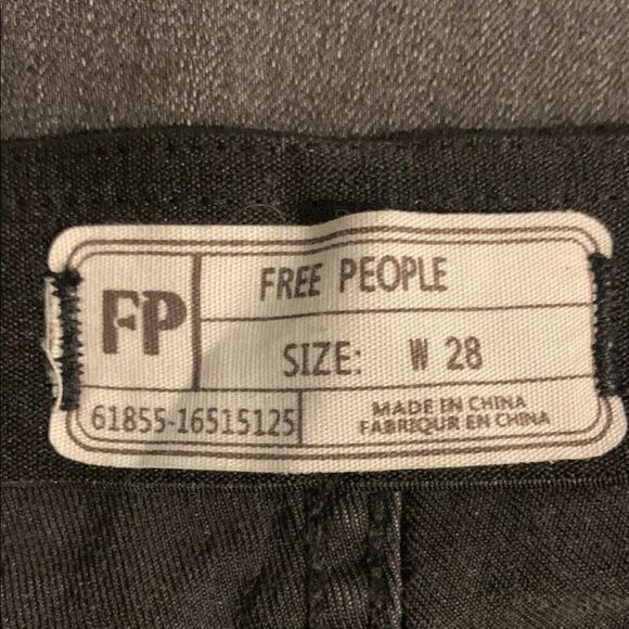 Free People Penny Flare Pull On Jeans Women’s Light Black Wash Size 28Wx33L Tall - Picture 10 of 12